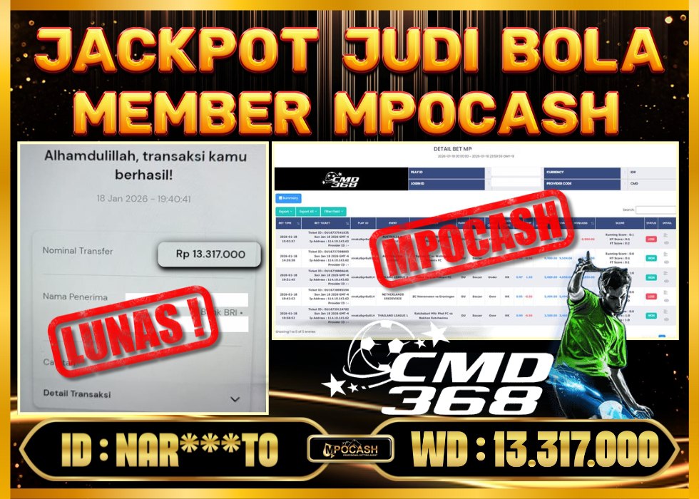 MPOCASH JACKPOT JUDI BOLA