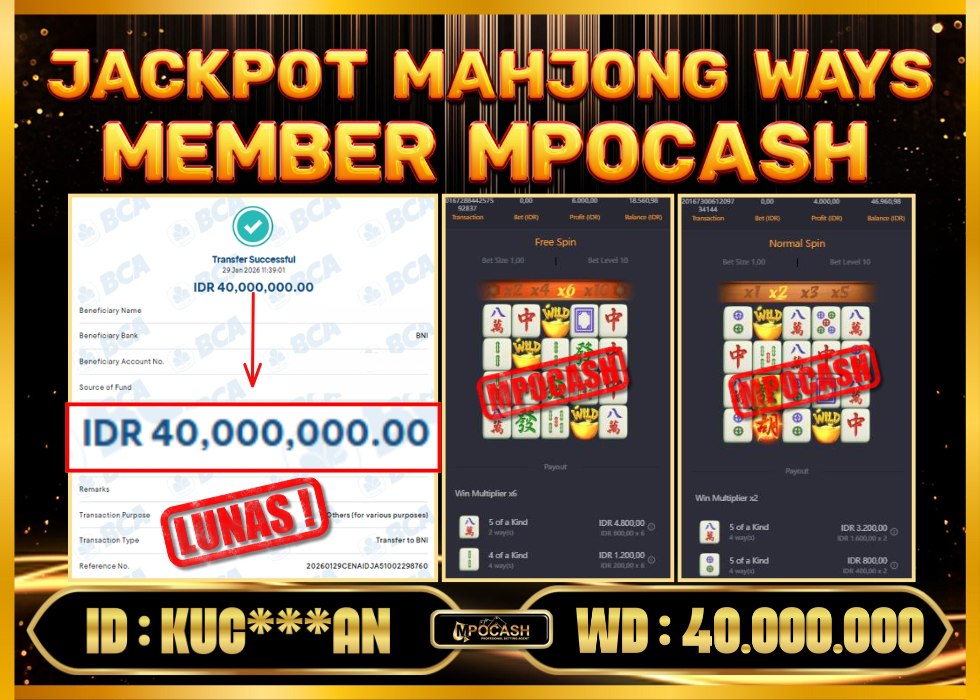 MPOCASH JACKPOT MAHJONG WAYS