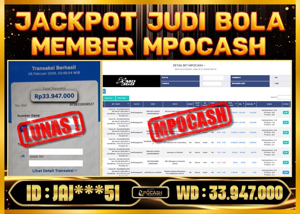 MPOCASH JACKPOT JUDI BOLA
