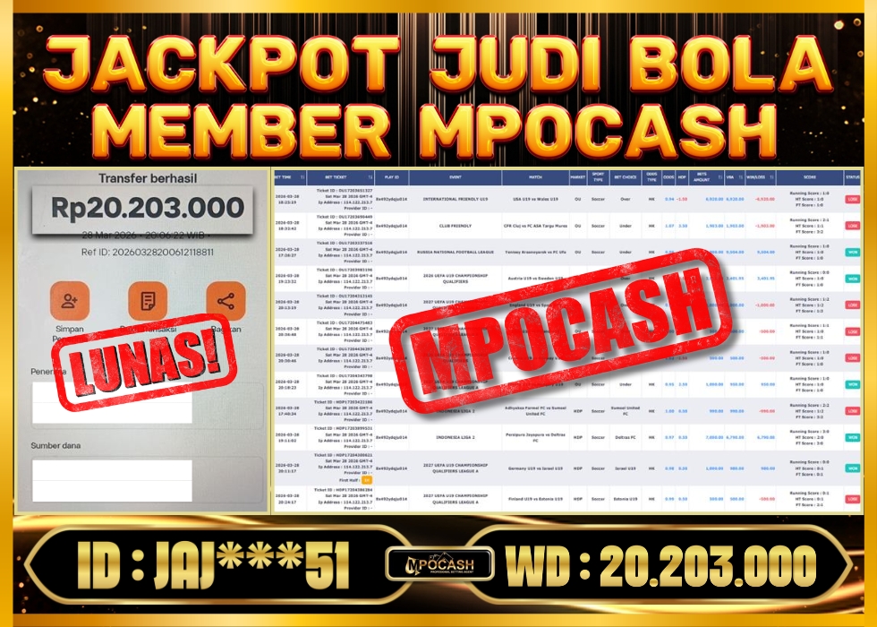 MPOCASH JACKPOT JUDI BOLA